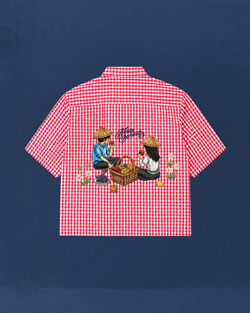 Picnic Red Boxy Shirt