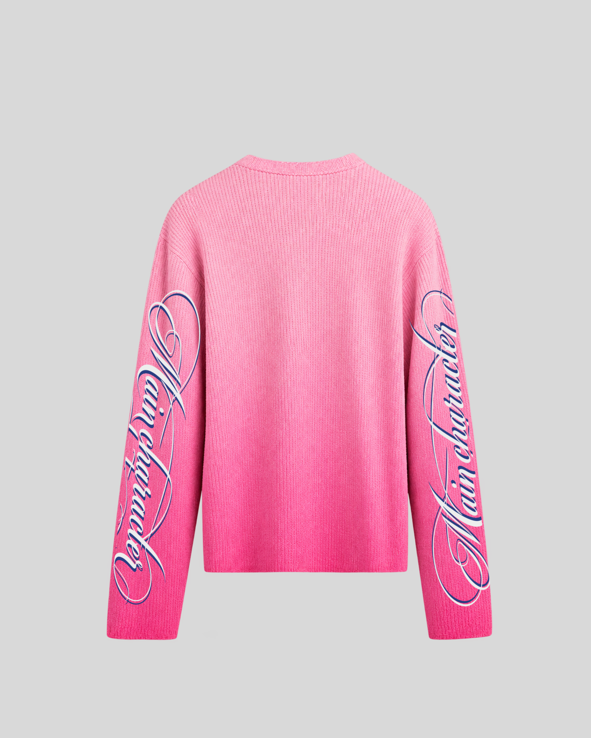 Pink Ombre Cropped Waffle Knit