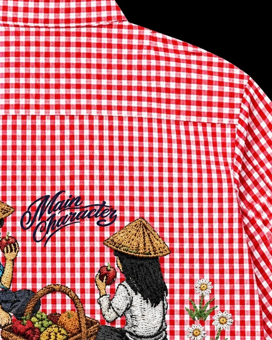 Picnic Red Boxy Shirt