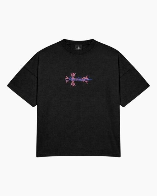 Faded Star Black Boxy Fit Tee