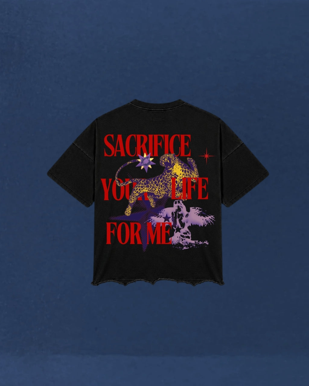 Sacrifice Raw Hem Cropped Tee