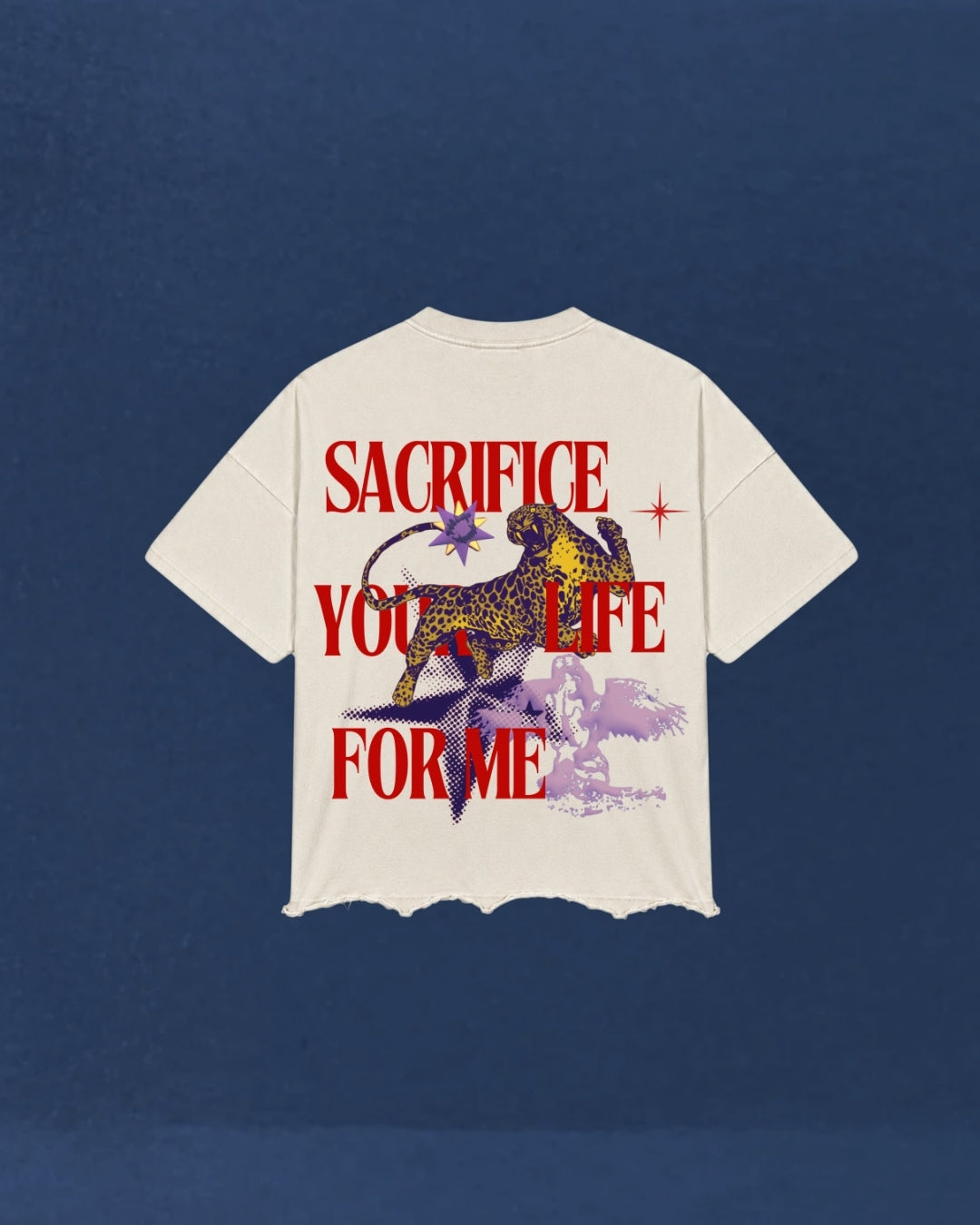 Sacrifice Raw Hem Cropped Tee
