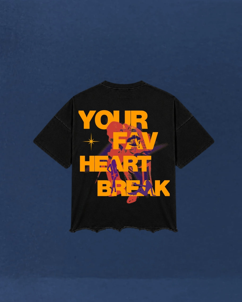 Redlight Raw Hem Cropped Tee