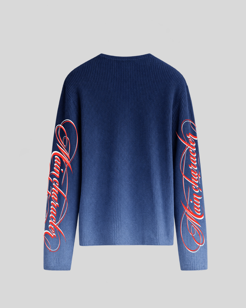 Denim Cropped Waffle knit