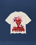 Faded Star Raw Hem Cropped Tee