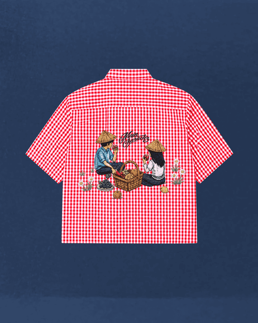 Picnic Red Boxy Shirt