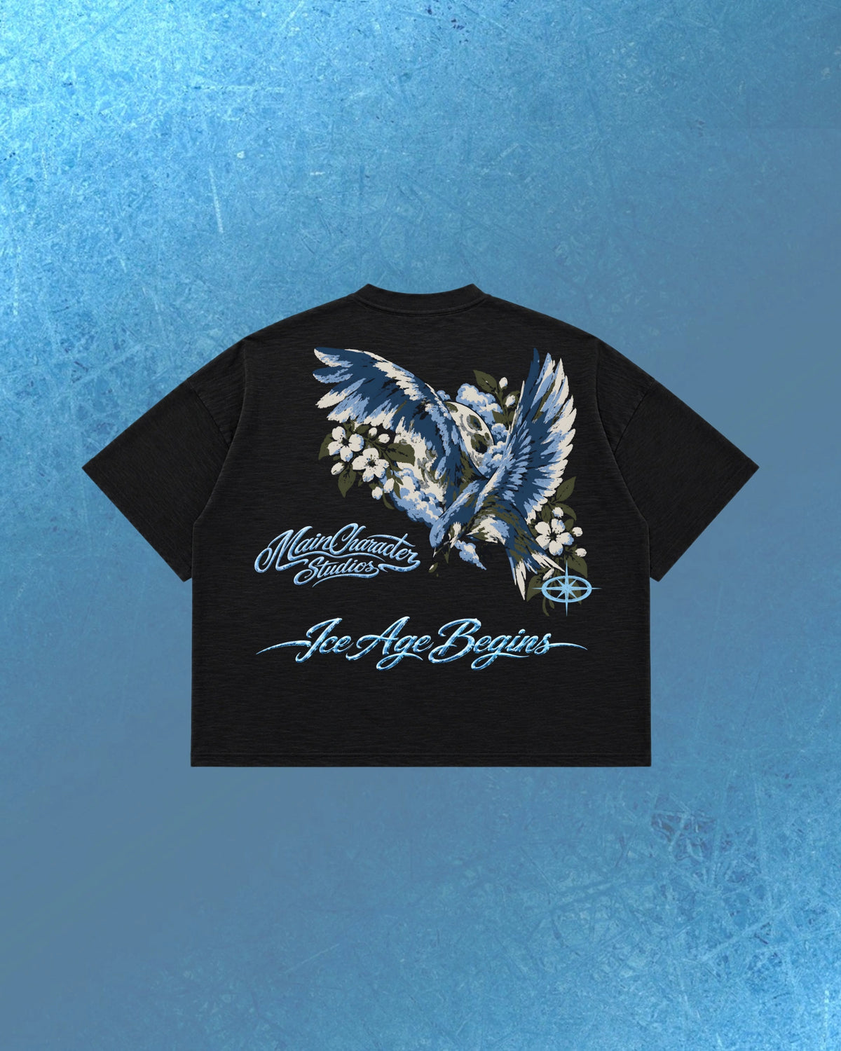 Blu Seed Cotton Slub Cropped Tee