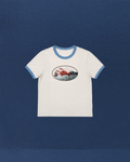 Blue kraken Ringer Slim fit Cropped Tee