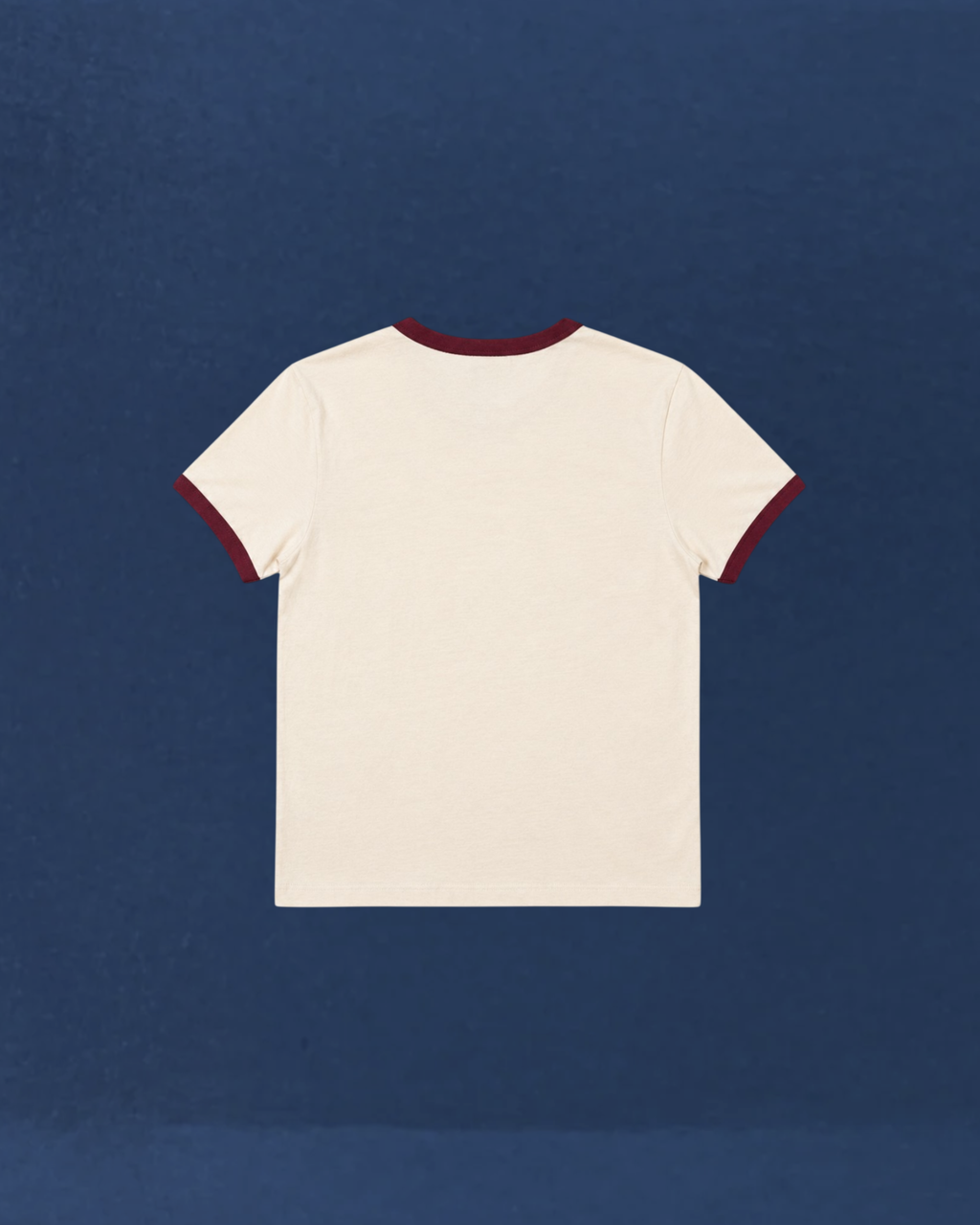 Maroon kraken Ringer Slim fit Cropped Tee