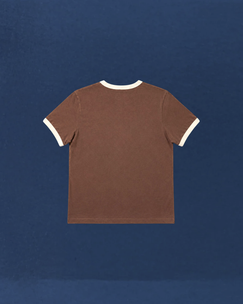Brown kraken Ringer Slim fit Cropped Tee