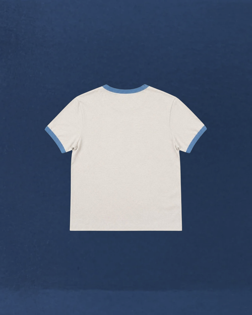Blue kraken Ringer Slim fit Cropped Tee