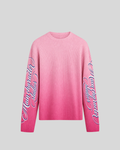 Pink Ombre Cropped Waffle Knit