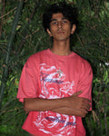 Pink Sunfade Crab Treasure Cropped Tee
