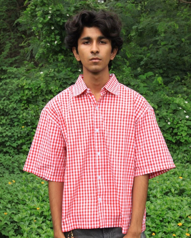 Main Character Red Boxy Shirt