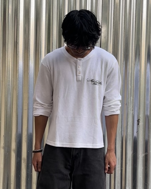 Ice Age Off-White Cropped Henley