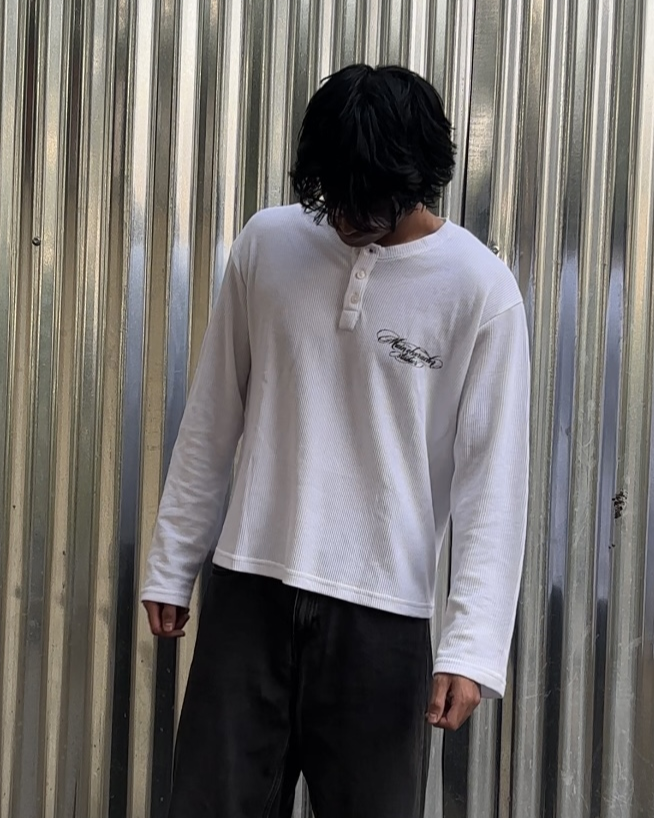 Ice Age Off-White Cropped Henley