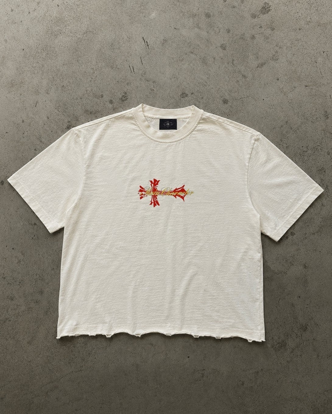 Redlight Raw Hem Cropped Tee