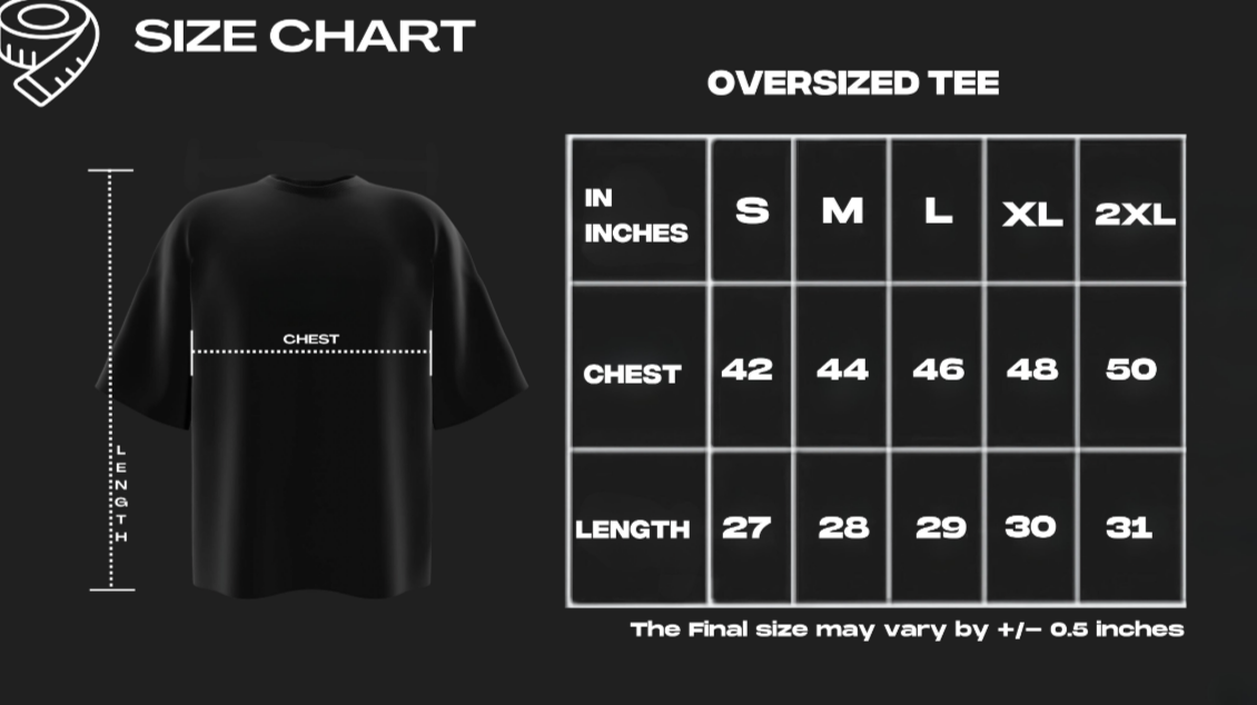 Complex Collection size chart