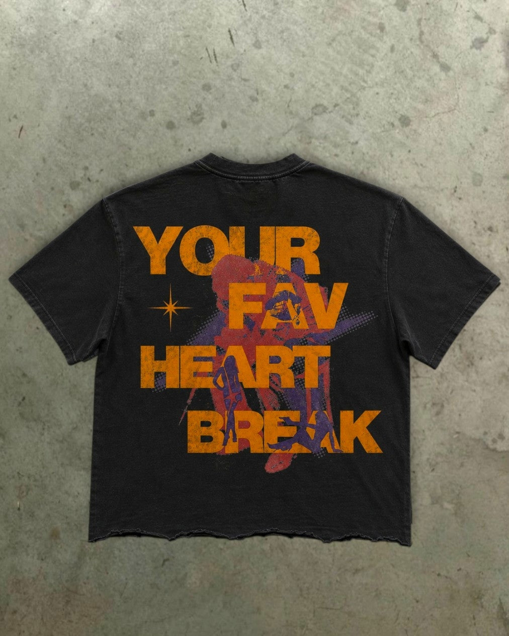 Redlight Raw Hem Cropped Tee