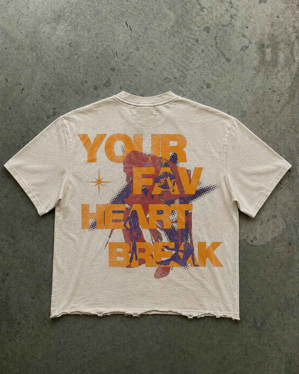 Redlight Raw Hem Cropped Tee