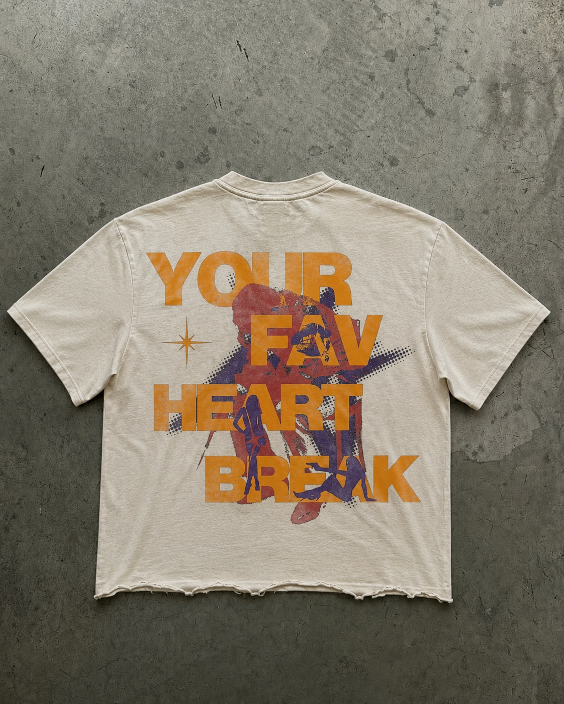 Redlight Raw Hem Cropped Tee
