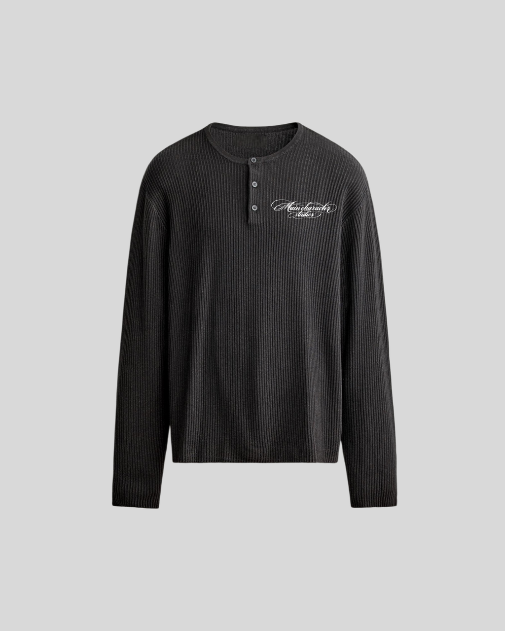 Ice Age Black Cropped Henley