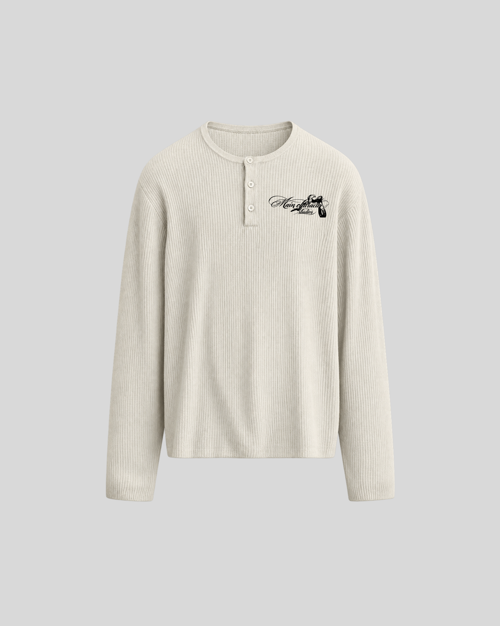 Snake Off-White Cropped Henley